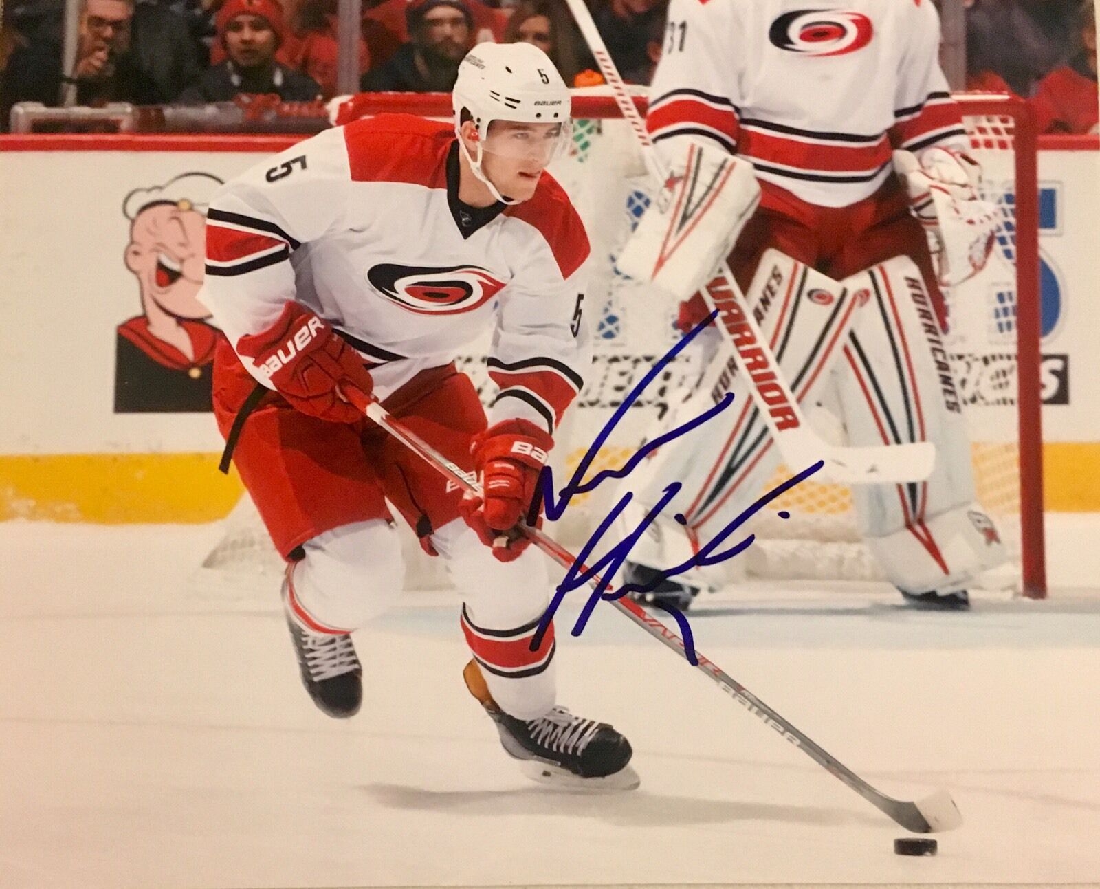 Noah Hanifin Signed Autographed Carolina Hurricane 8x10 Photo Poster painting Roy Rare