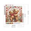 Diamond Painting-DIY Full Round Drill Rose Heart Bear