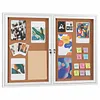[US Local Warehouse] Enclosed Bulletin Board with Locking Door Outdoor Bulletin Board Aluminum Frame Wall Display Case Weatherproof for  Office Commercial Hospital Etc
