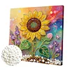 DIY Pearl Painting Sunflower for Home Decor with Frame(25x25cm)