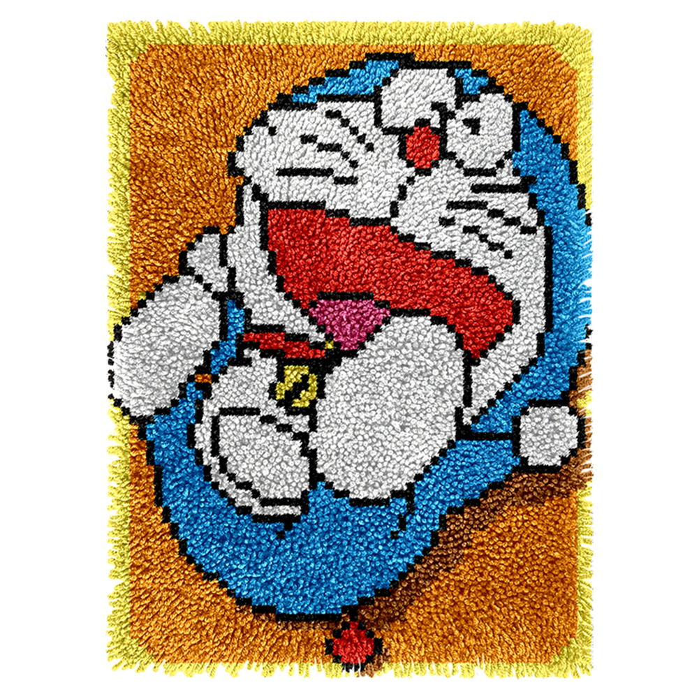 52x38cm Cartoon Characters DIY Latch Hook Floor Mat Embroidery Latch Hook Carpet