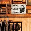Vieil homme &eacute;quitation - Panneaux en &eacute;tain m&eacute;tallique(20*30cm/30*40cm) - Garage
