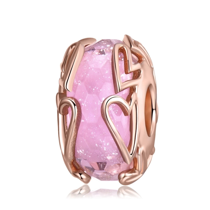 1 Piece 925 Sterling Silver Glass Glass Heart Shape Jewelry Accessories