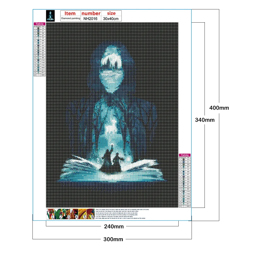 Diamond Painting - Full Round Drill - Harry Potter Silhouette(30*40cm)