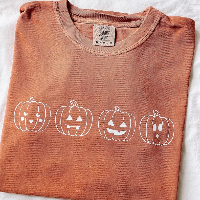 Eagerlys Pumpkin Halloween Fall Tee Eagerlys
