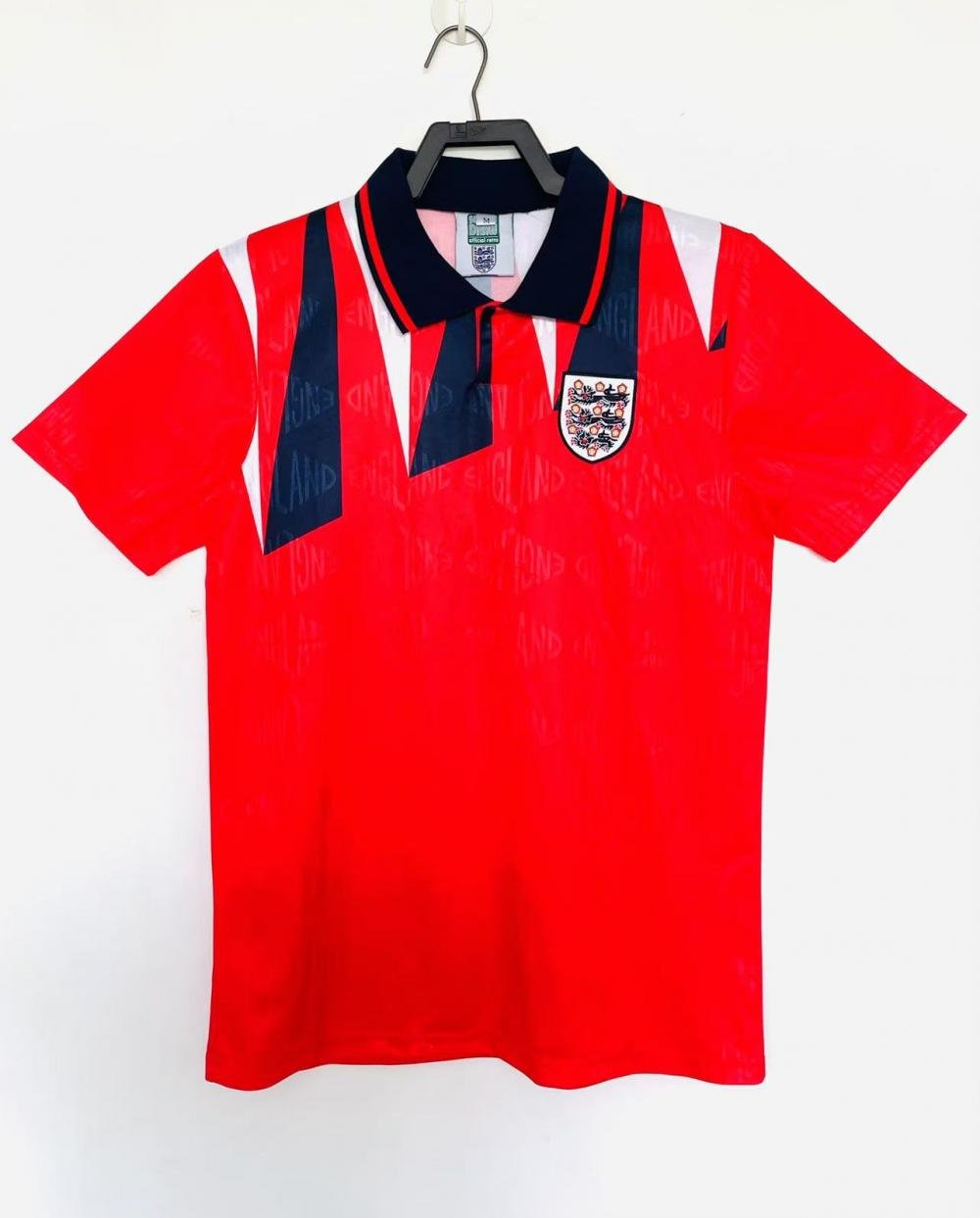1992 Retro England Away Soccer Jersey