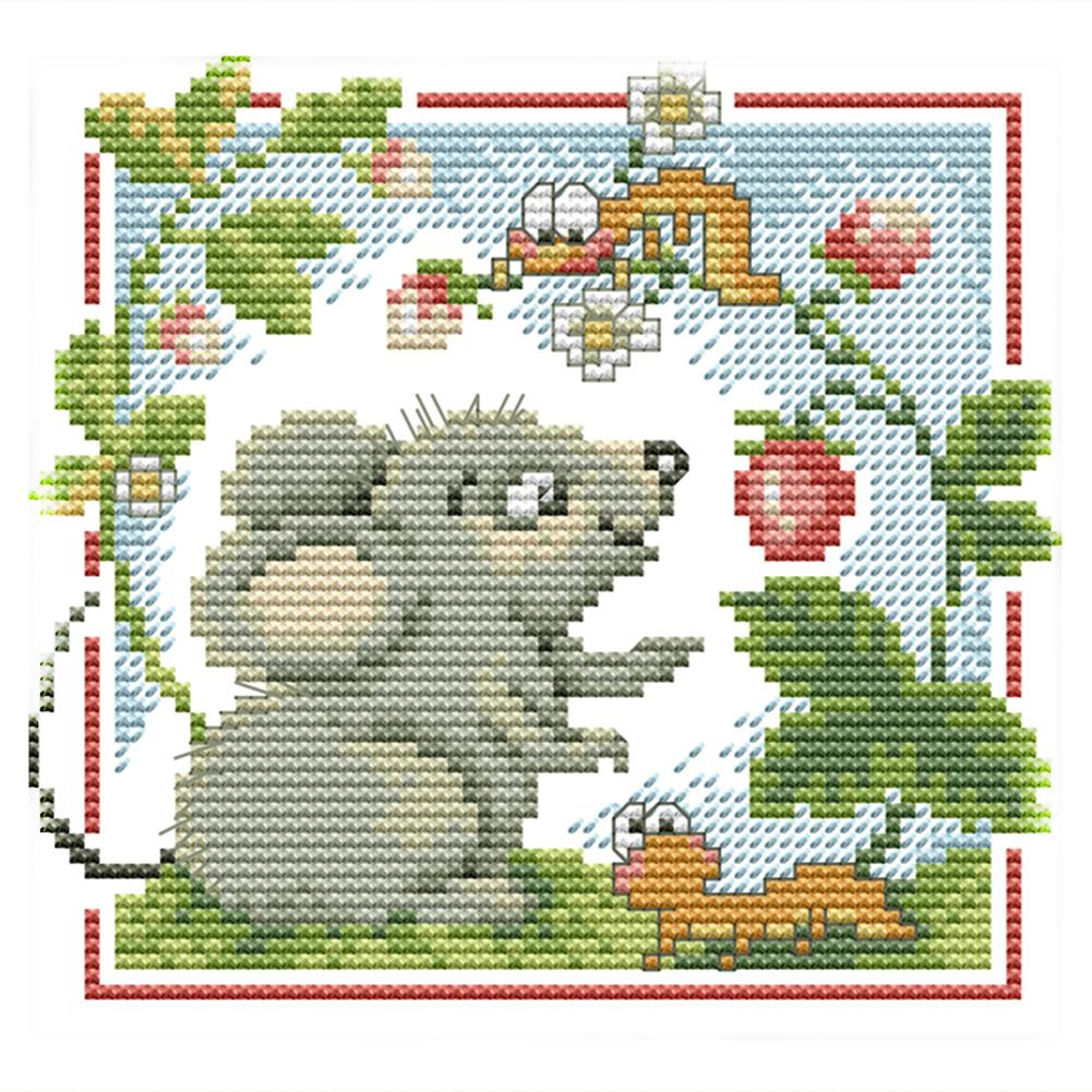 

Seductive Fruit - 14CT Stamped Cross Stitch - 17*17cm, 501 Original
