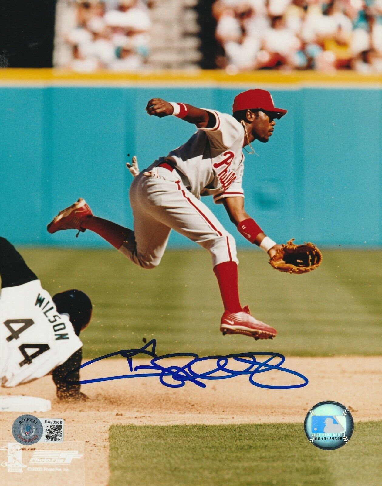 JIMMY ROLLINS Signed Philadelphia PHILLIES 8x10 Photo Poster painting w/ Beckett COA (BAS)