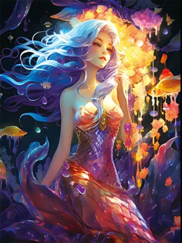 Mermaid 60*80CM (Canvas)Full Round/AB Round Drill Diamond Painting gbfke