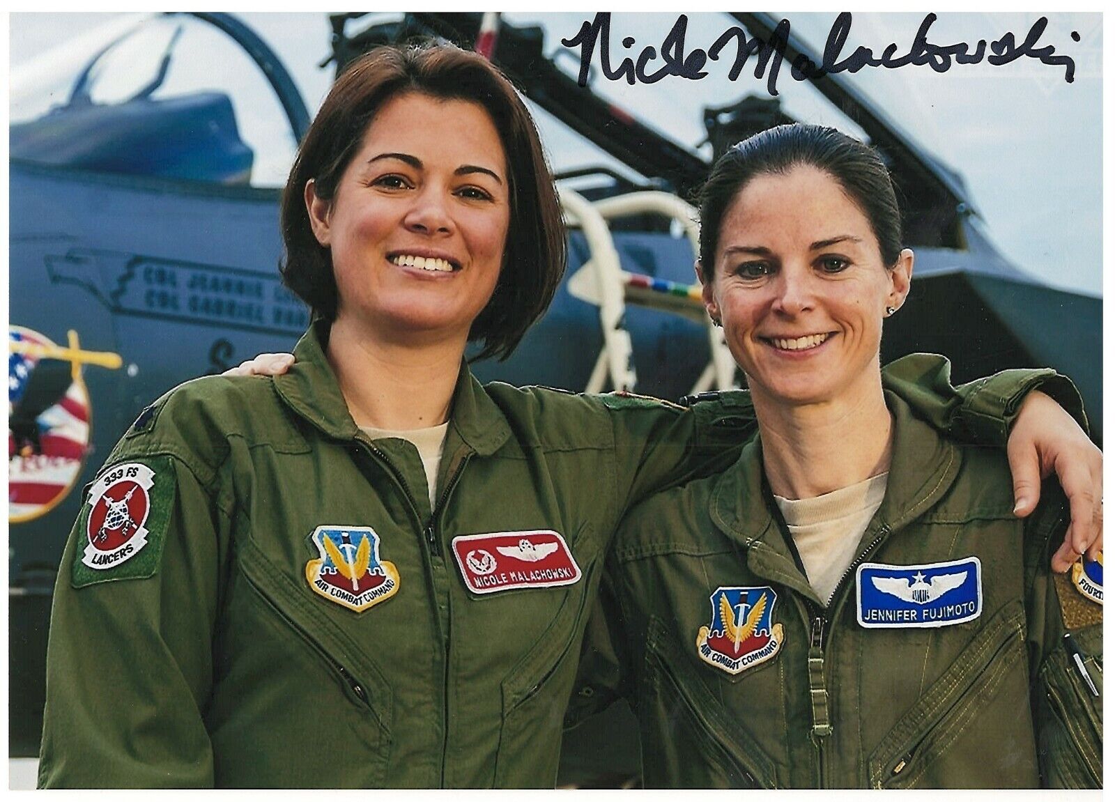 NICOLE MALACHOWSKI OIF FIGHTER PILOT &1ST FEMALE THUNDERBIRD PILOT SIGNED Photo Poster painting