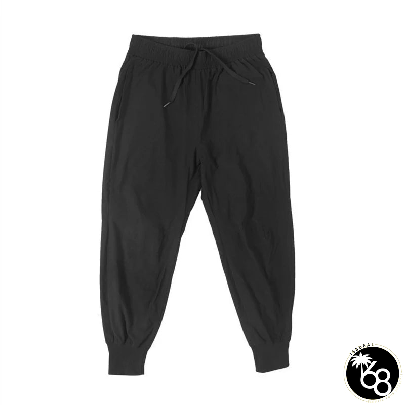 Men's Polyester Drawstring Closure Fitness Sportswear Trousers | 168DEAL