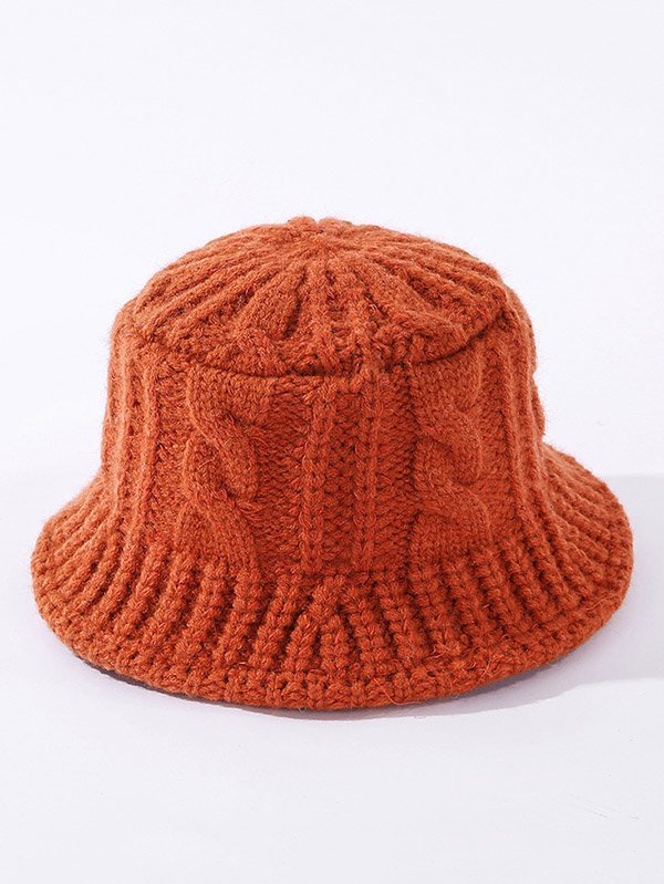 Original Solid Knitting Bucket Hat