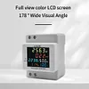 6IN1 DIN-Rail AC Volt Monitor Digital Active Power Factor Energy Meter 110V 220V