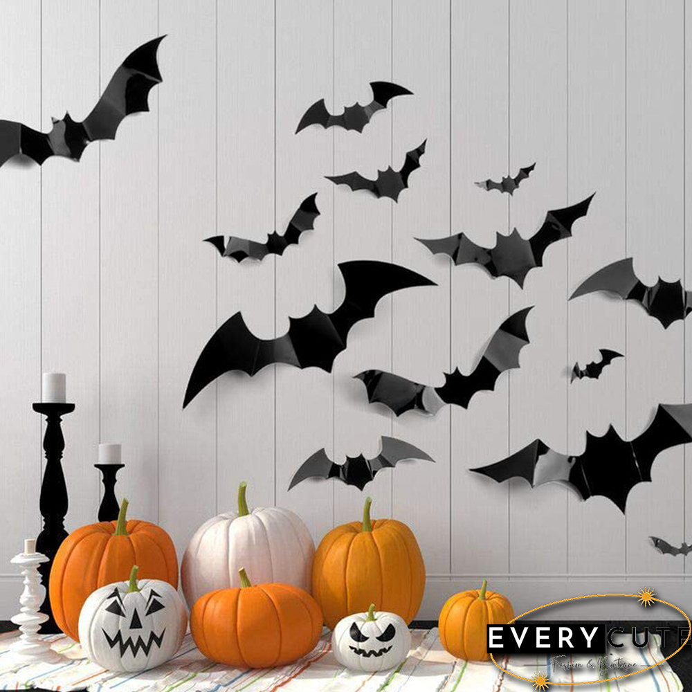 3D PVC Bat Wall sticker For Halloween Decoration