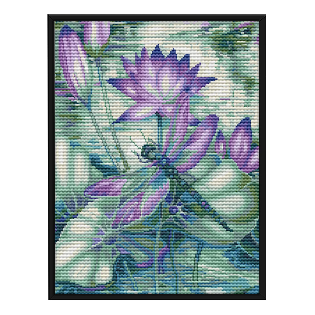 11ct Stamped Cross Stitch - Dragonfly(40*50cm)