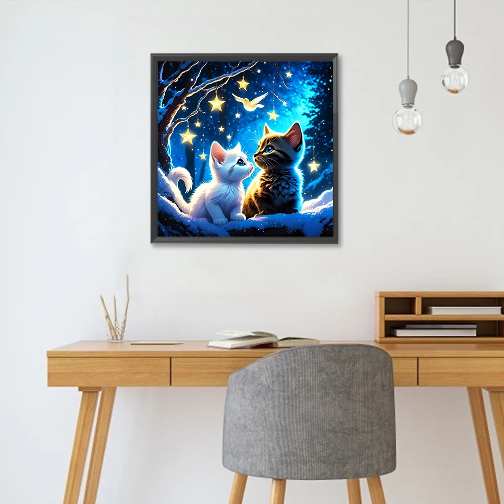 Diamond Painting - Full Round Drill - Cat(Canvas|30*30cm)