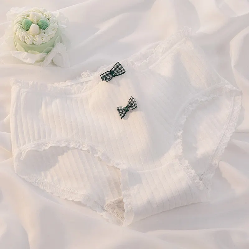 M-XL Women's Cotton Underwear Panties Girl's Comfort Lovely Briefs Mid Waist Seamless Floral Underpants Female Lingerie