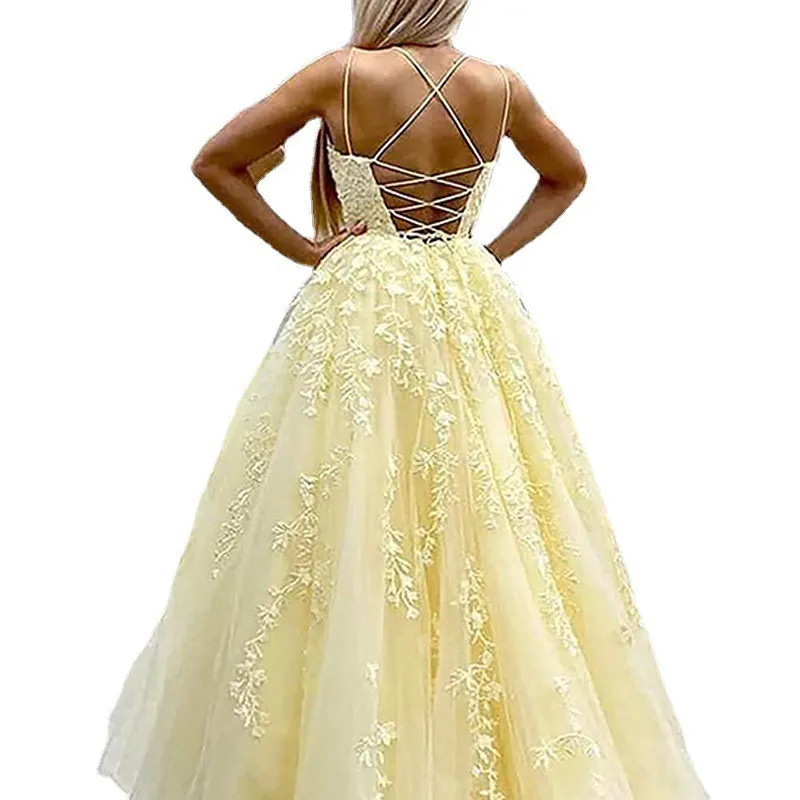 Uveng Uveng Dress Woman 2025 Fine Shoulder Prom Crore Bridal Muslin Lace Sticker Girl Party Ball Dress Spring