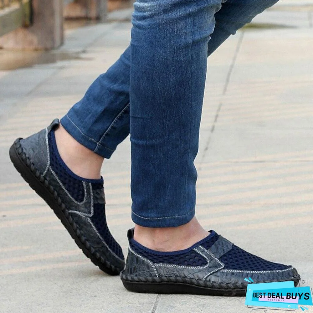 Men Oversize Mesh Flats Casual Teaching Soft Comfortable Loafers Shoes