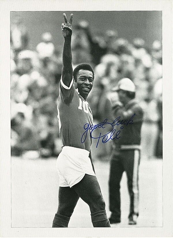 PELE Signed 'US' Photo Poster paintinggraph - Football Player / Legend - preprint