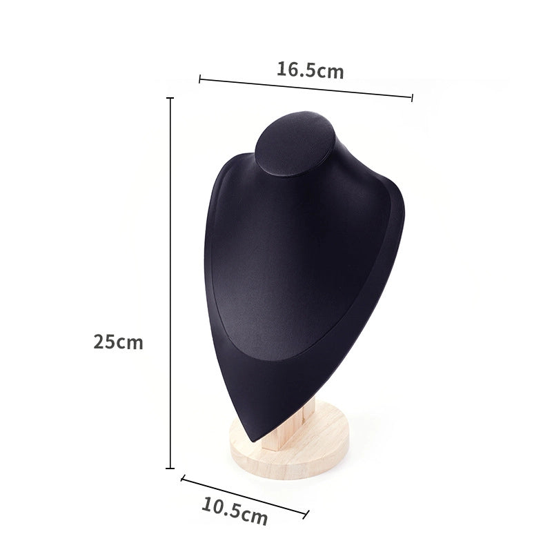 1 Piece PU Wood Minimalist Solid Color Jewelry Display Bust
