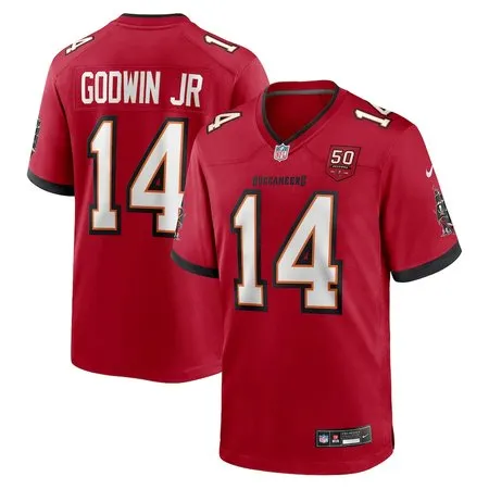 Men's Tampa Bay Buccaneers #14 Chris Godwin Jr.  Red 50th Anniversary Game Jersey