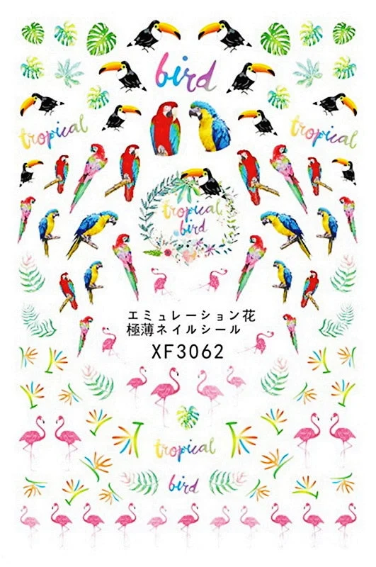 Beautiful Feather Nail Sticker Design Decals Nail Art Manicure Sticker Back Glue Adhesive Decoration Sticker for Nails Charm