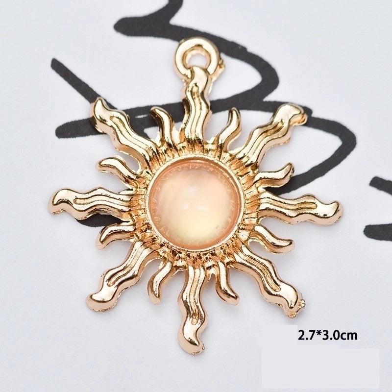 10 Pcs/package Minimalist Sun Alloy Plating Inlay Jewelry Accessories