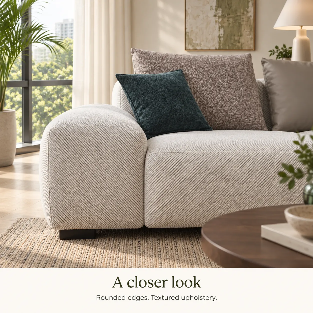 Iceland Sofa - Ivory — Upholstery close-up