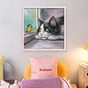 Cat And Birds-11CT Stamped Cross Stitch 40*40cm/15.75*15.75in