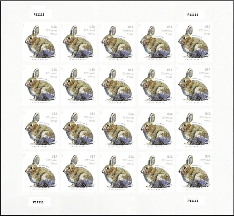 2021 Brush Rabbit Additional Ounce Forever Postage Stamps