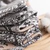 Stylish Grey Floral Women's Shawl Scarf