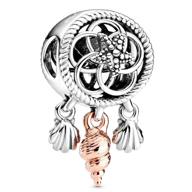 1 PC/Package Metal Rhinestones Plating Inlay Polished Pendant Beads