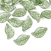 50PCS Cute Green Leaves Acrylic DIY Jewelry Accessories