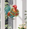 Diamond Painting Acrylic Christmas Farm Chicken Pendant Wall Door Decoration