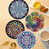 4PCS Wooden Diamond Painted Placemats for Dining Table Decor (Datura)