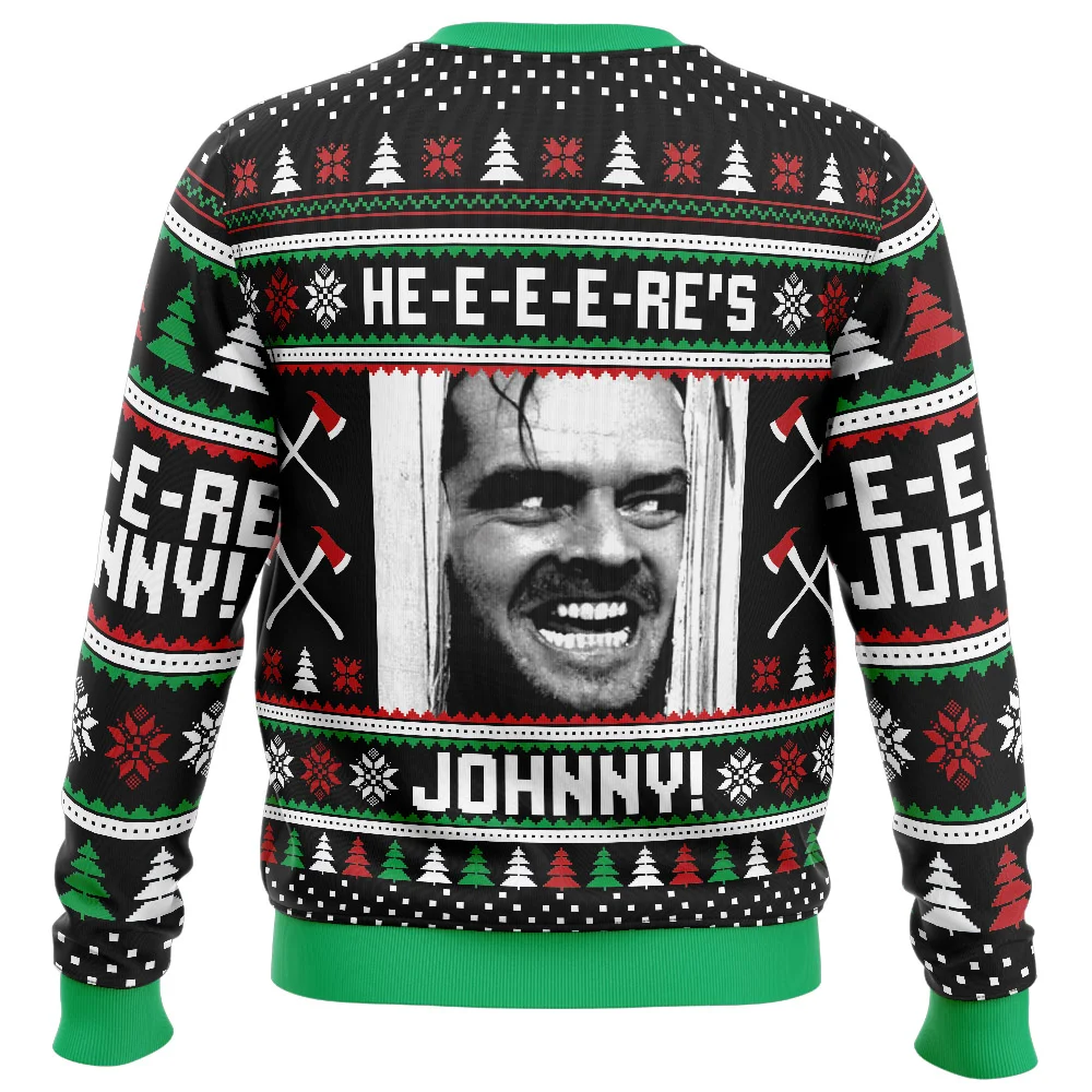 Heres Johnny The Shining Ugly Christmas Sweatshirt