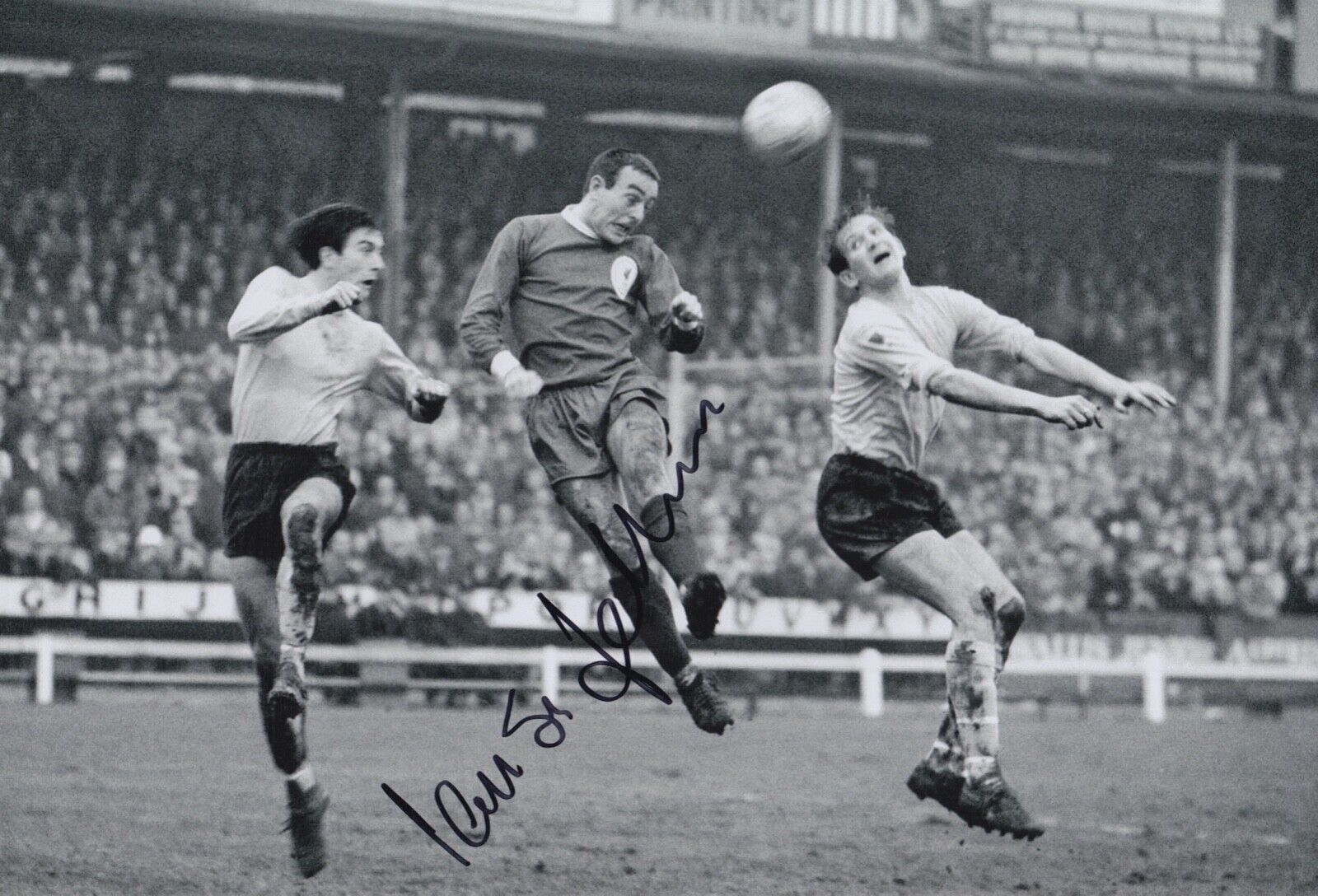 IAN ST JOHN HAND SIGNED 12X8 Photo Poster painting LIVERPOOL FOOTBALL AUTOGRAPH 6