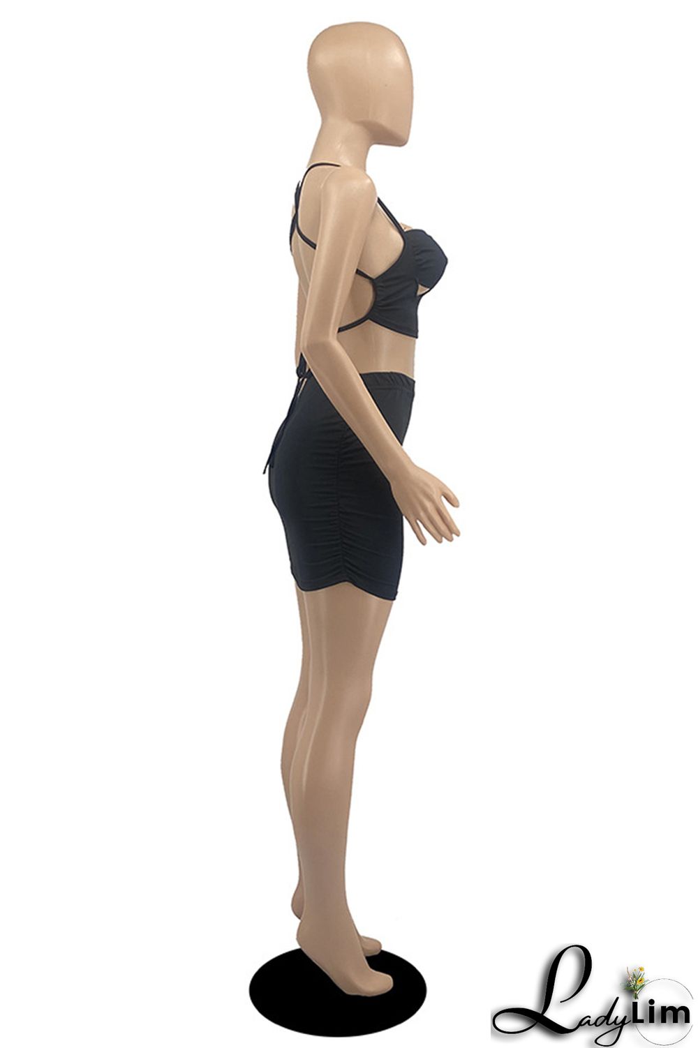 White Sexy Casual Solid Bandage Strap Design Spaghetti Strap Sleeveless Two Pieces