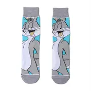 10 pairs of mens trendy cartoon pattern crew socks breathable comfy casual street style unisex socks for mens outdoor wearing all seasons wearing details 4