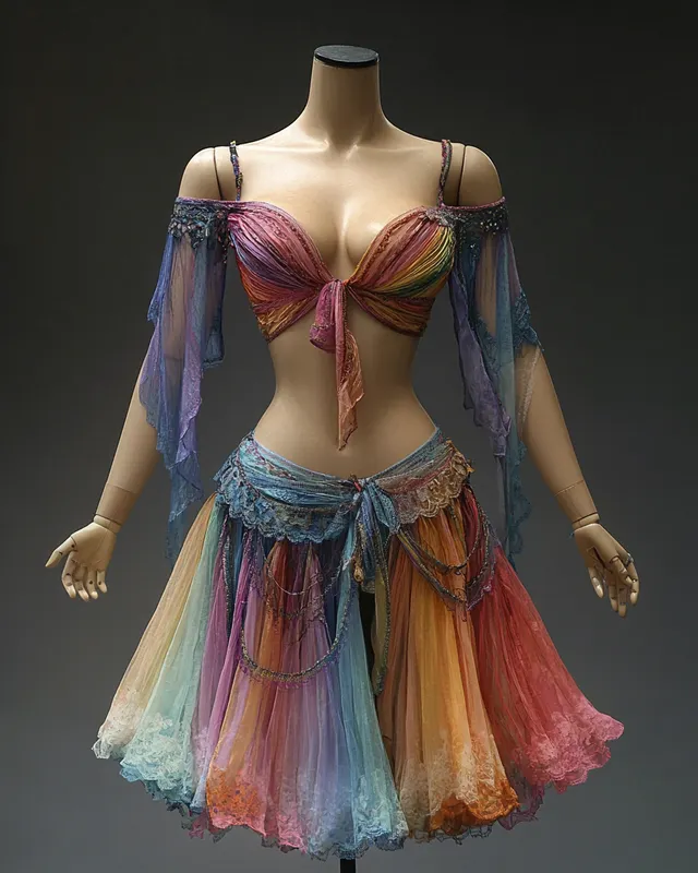 Sexy Elegant Ruffle Top + Skirt Two-Piece Swimsuit  1879
