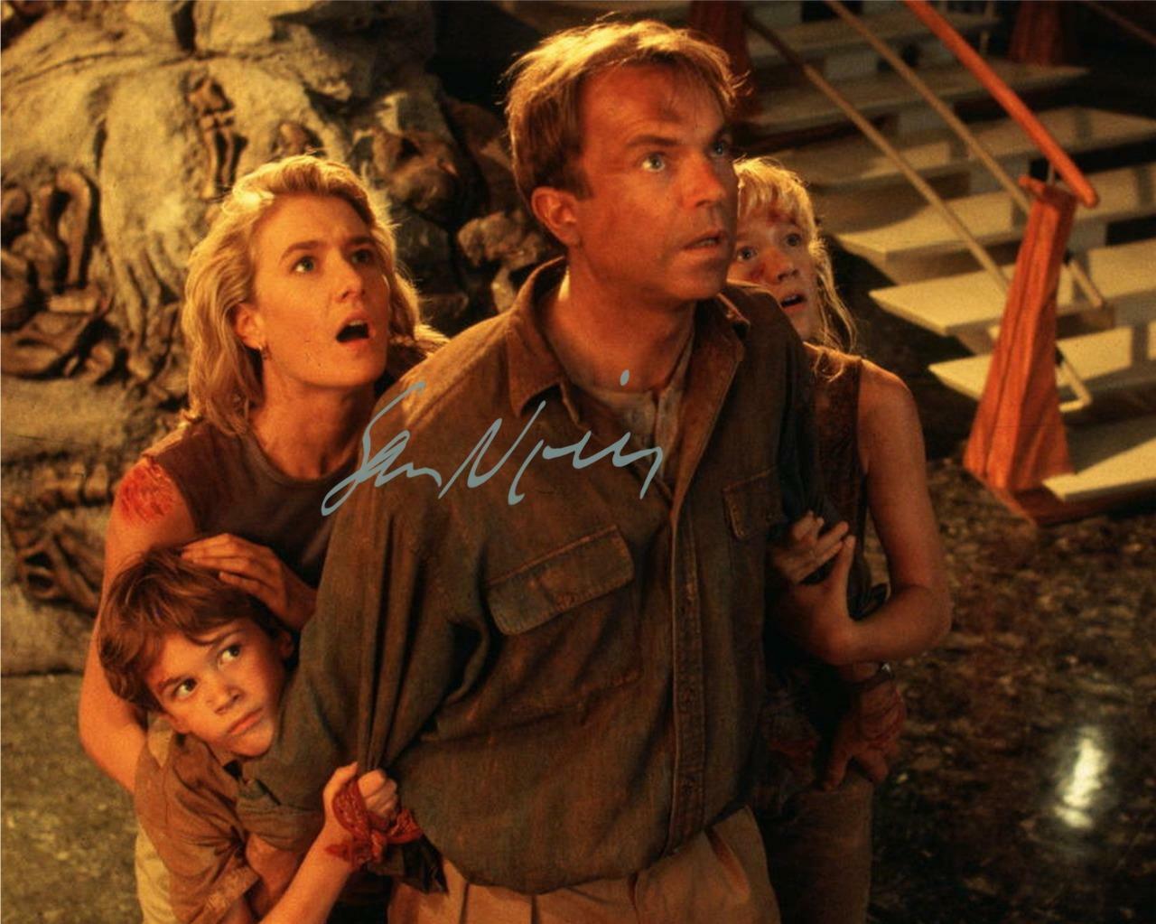 SAM NEILL Jurassic Park 1993 SIGNED AUTOGRAPHED 10 X 8 REPRODUCTION Photo Poster painting PRINT