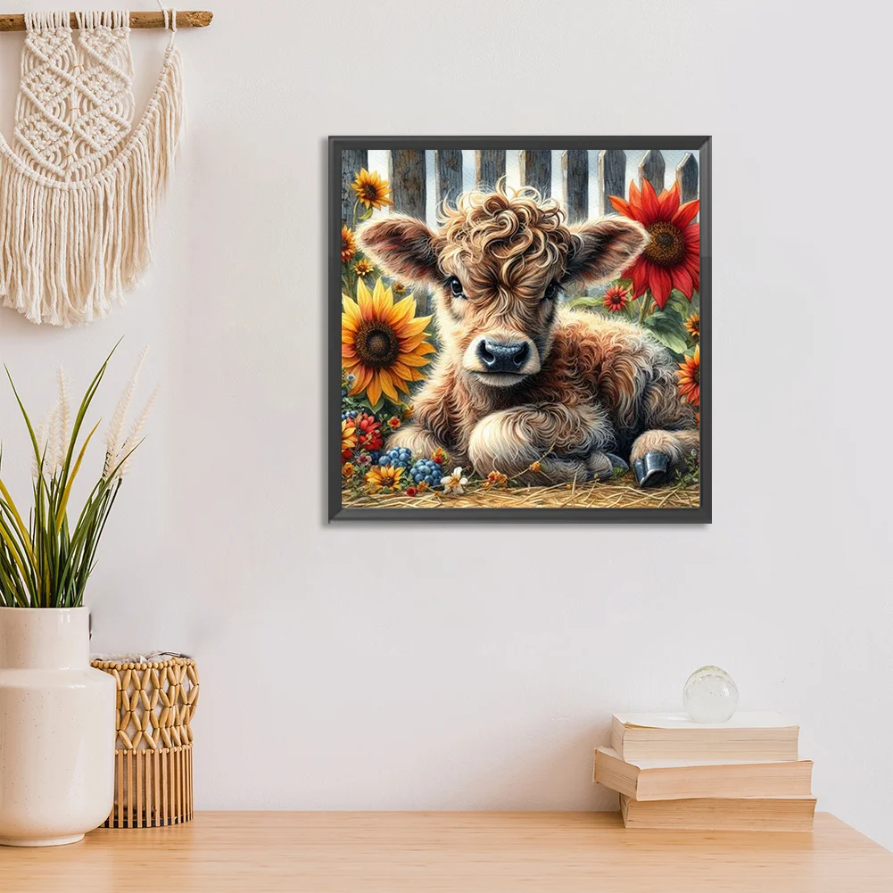 Diamond Painting - Full Round Drill - Highland Cattle(Canvas|30*30cm)