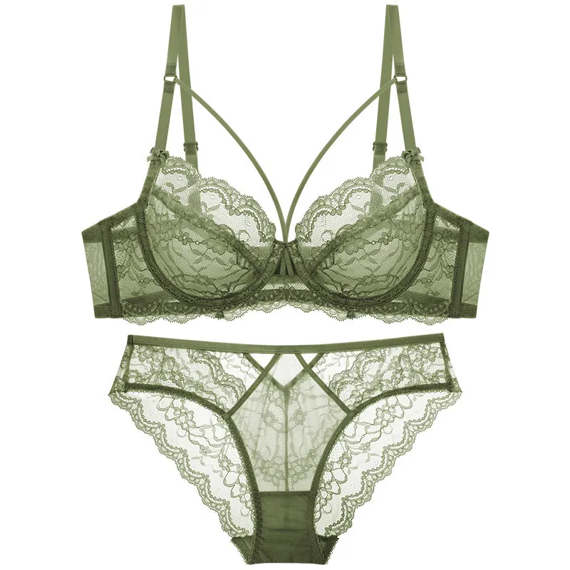 Churchf French Pure Lingerie Sexy Lace Bra Set Female Senior Feeling Bra Small Agglomeration Bra Thin Model