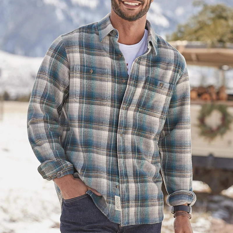 Versatile Heavyweight Comfort Patch Pocket Flannel Shirt