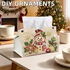 Cute for Snowman DIY Pearl Diamond Painting PU Cover Tissue Holder Kit Pearl Art Painting Decoration for Home & Gifts