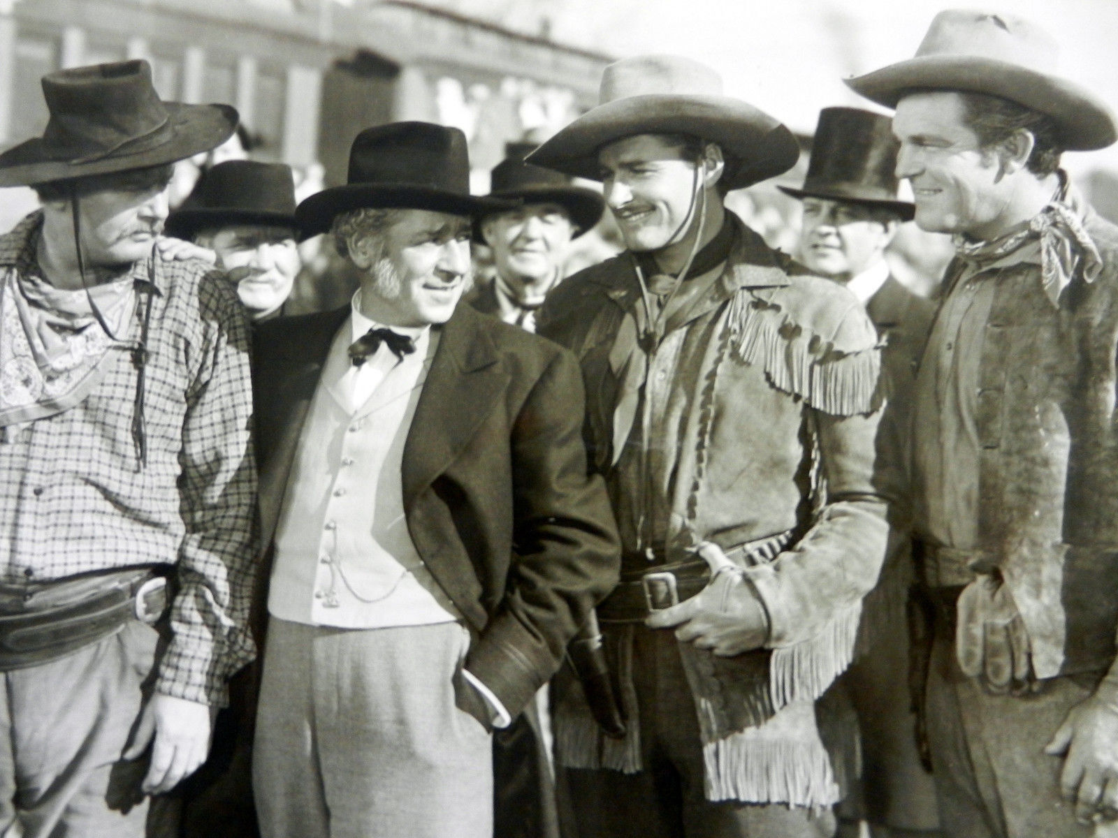 ERROL FLYNN Movie Film Publicity 7 x 9 Photo Poster painting Dodge CITY 1939 Re-PRESSING ak579