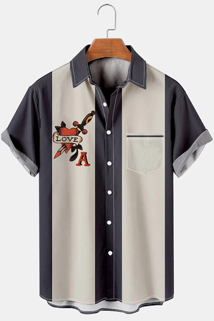 Men's Ace Of Hearts Contrasting Shirt