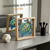 Turtle DIY Special Shape Double sided Print Clear Diamond Art Kit Wooden Framed Diamond Painting Kit(20x20cm)