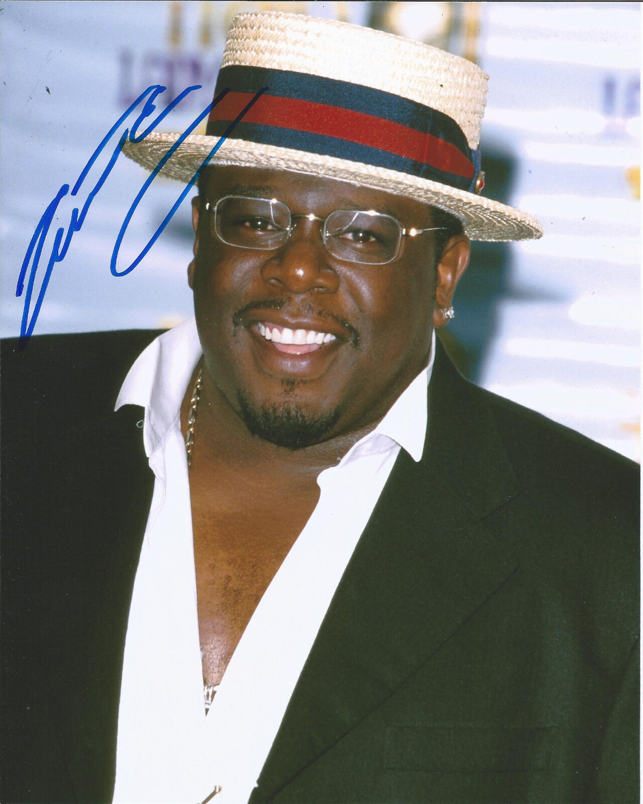 ACTOR COMEDIAN CEDRIC THE ENTERTAINER SIGNED 8X10 Photo Poster painting W/COA KYLES